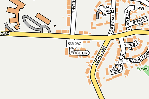 S35 0AZ map - OS OpenMap – Local (Ordnance Survey)