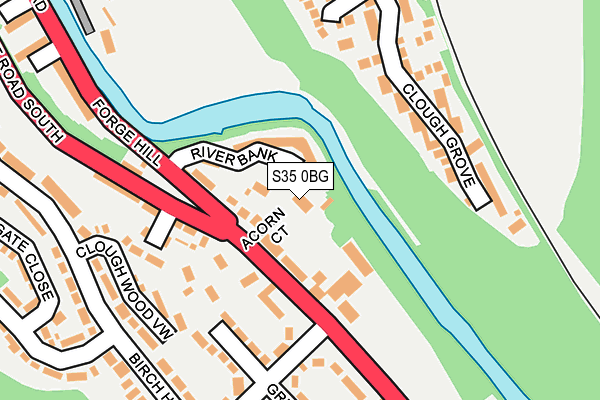 S35 0BG map - OS OpenMap – Local (Ordnance Survey)