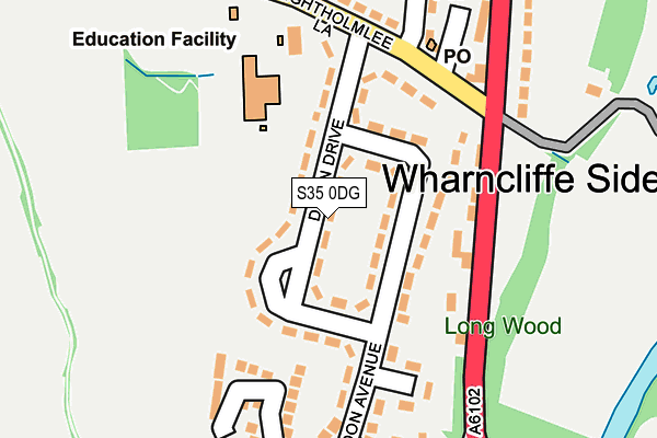 S35 0DG map - OS OpenMap – Local (Ordnance Survey)