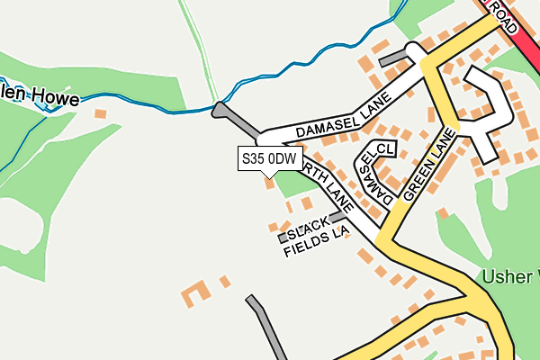 S35 0DW map - OS OpenMap – Local (Ordnance Survey)