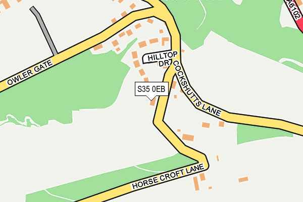 S35 0EB map - OS OpenMap – Local (Ordnance Survey)