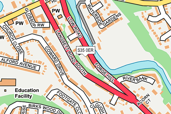 S35 0ER map - OS OpenMap – Local (Ordnance Survey)