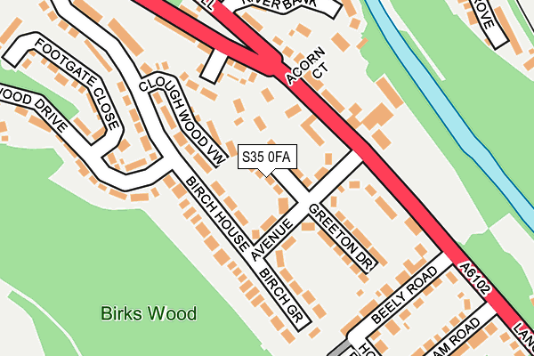 S35 0FA map - OS OpenMap – Local (Ordnance Survey)