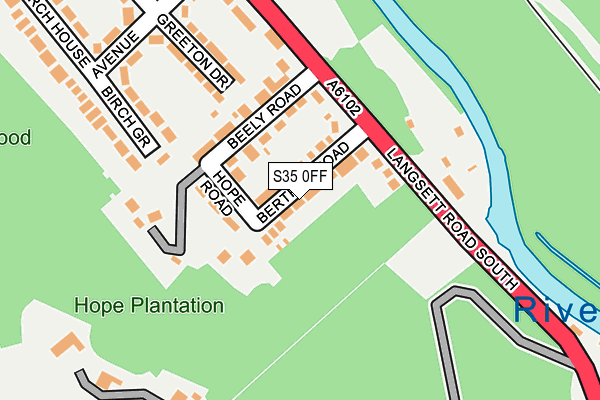 S35 0FF map - OS OpenMap – Local (Ordnance Survey)