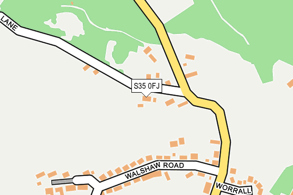 S35 0FJ map - OS OpenMap – Local (Ordnance Survey)