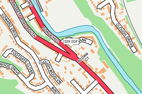 S35 0GF map - OS OpenMap – Local (Ordnance Survey)
