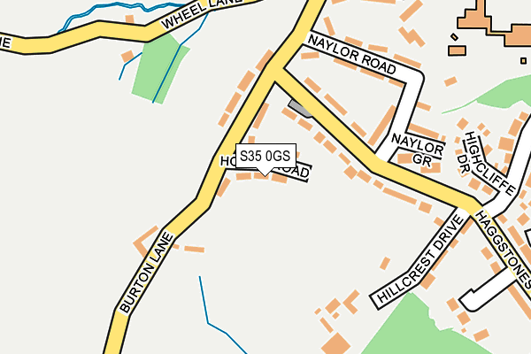 S35 0GS map - OS OpenMap – Local (Ordnance Survey)