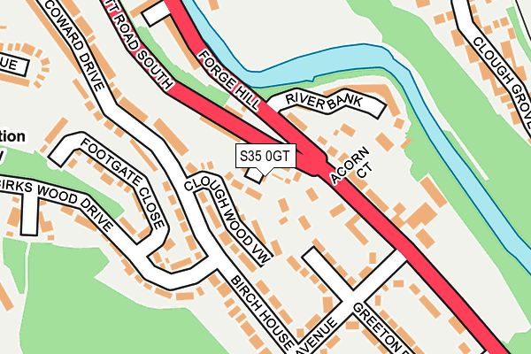 S35 0GT map - OS OpenMap – Local (Ordnance Survey)