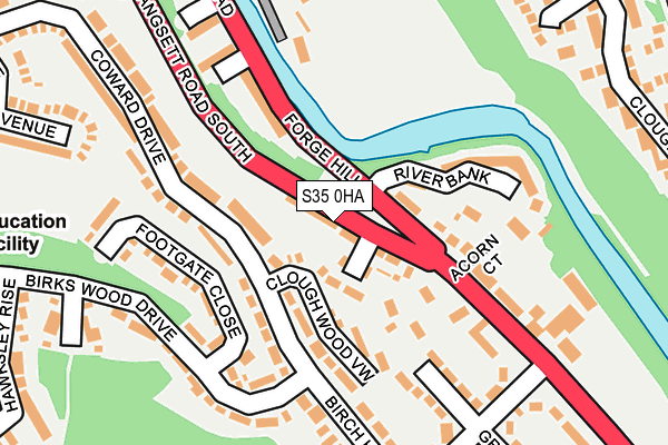 S35 0HA map - OS OpenMap – Local (Ordnance Survey)