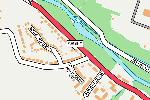 S35 0HF map - OS OpenMap – Local (Ordnance Survey)