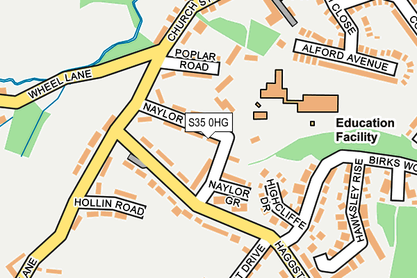 S35 0HG map - OS OpenMap – Local (Ordnance Survey)