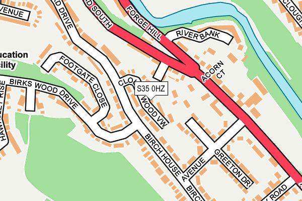 S35 0HZ map - OS OpenMap – Local (Ordnance Survey)