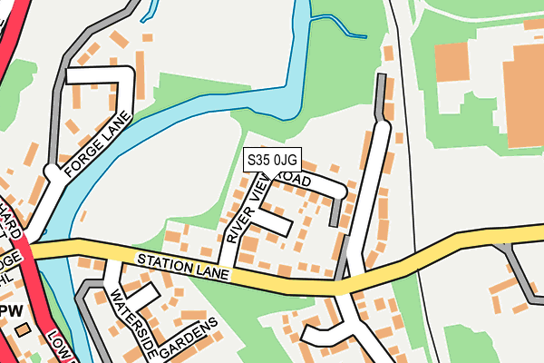 S35 0JG map - OS OpenMap – Local (Ordnance Survey)