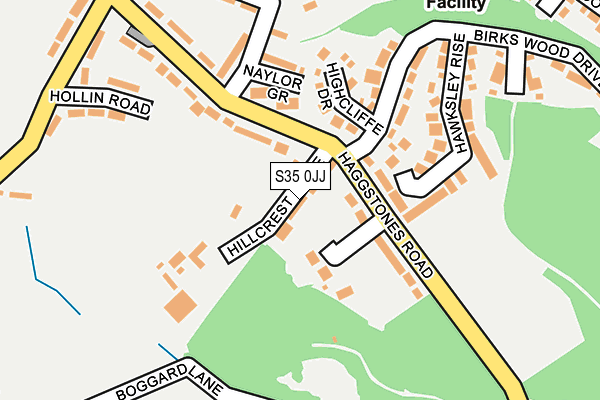 S35 0JJ map - OS OpenMap – Local (Ordnance Survey)