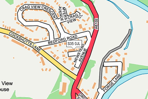 S35 0JL map - OS OpenMap – Local (Ordnance Survey)