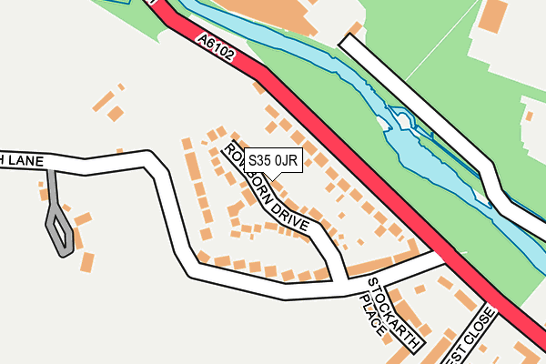 S35 0JR map - OS OpenMap – Local (Ordnance Survey)