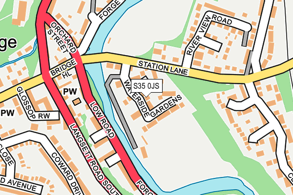 S35 0JS map - OS OpenMap – Local (Ordnance Survey)