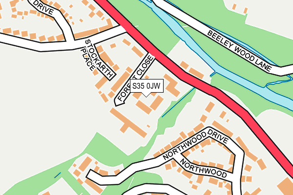 S35 0JW map - OS OpenMap – Local (Ordnance Survey)