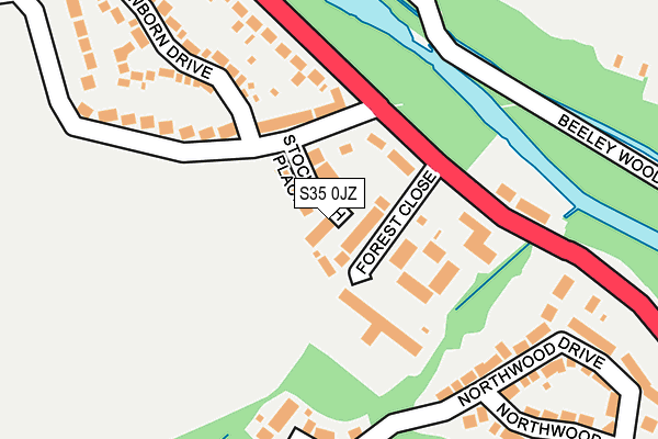 S35 0JZ map - OS OpenMap – Local (Ordnance Survey)