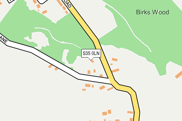 S35 0LN map - OS OpenMap – Local (Ordnance Survey)