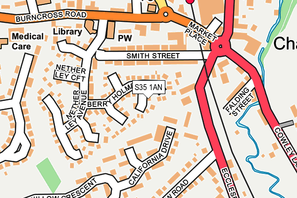 S35 1AN map - OS OpenMap – Local (Ordnance Survey)