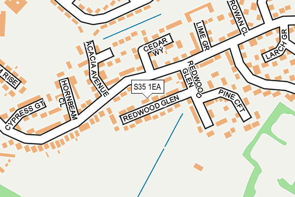 S35 1EA map - OS OpenMap – Local (Ordnance Survey)