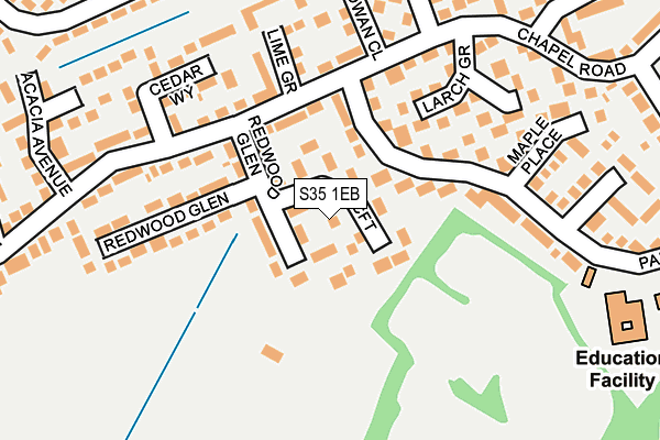 S35 1EB map - OS OpenMap – Local (Ordnance Survey)