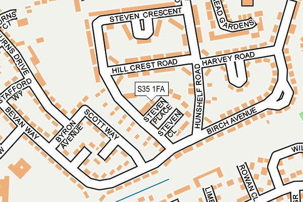 S35 1FA map - OS OpenMap – Local (Ordnance Survey)