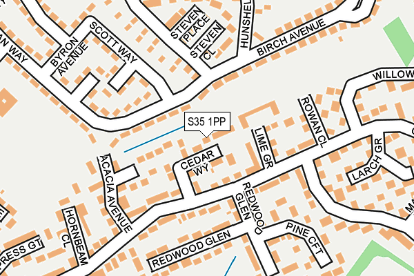 S35 1PP map - OS OpenMap – Local (Ordnance Survey)