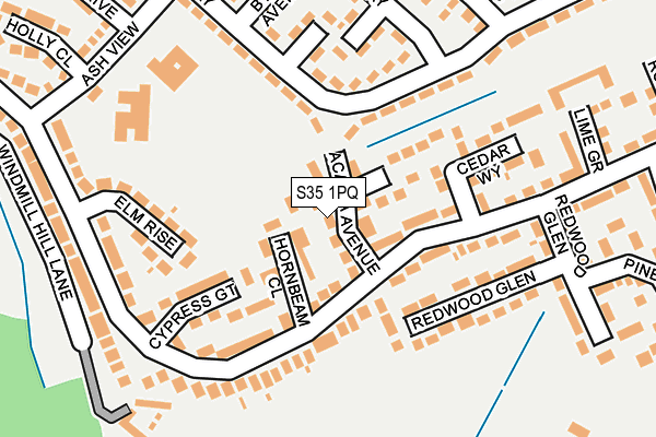 S35 1PQ map - OS OpenMap – Local (Ordnance Survey)