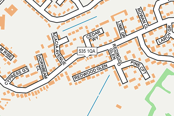 S35 1QA map - OS OpenMap – Local (Ordnance Survey)
