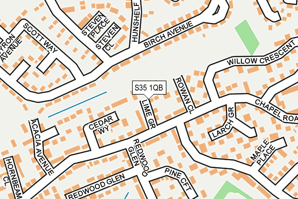S35 1QB map - OS OpenMap – Local (Ordnance Survey)
