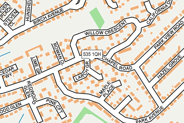 S35 1QH map - OS OpenMap – Local (Ordnance Survey)