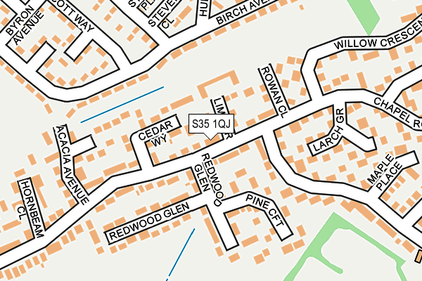 S35 1QJ map - OS OpenMap – Local (Ordnance Survey)