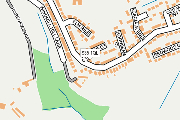 S35 1QL map - OS OpenMap – Local (Ordnance Survey)