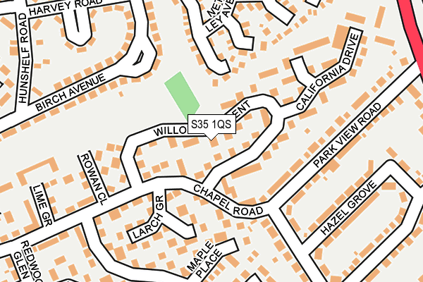 S35 1QS map - OS OpenMap – Local (Ordnance Survey)
