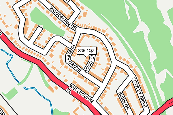 S35 1QZ map - OS OpenMap – Local (Ordnance Survey)