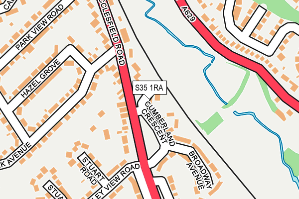 S35 1RA map - OS OpenMap – Local (Ordnance Survey)
