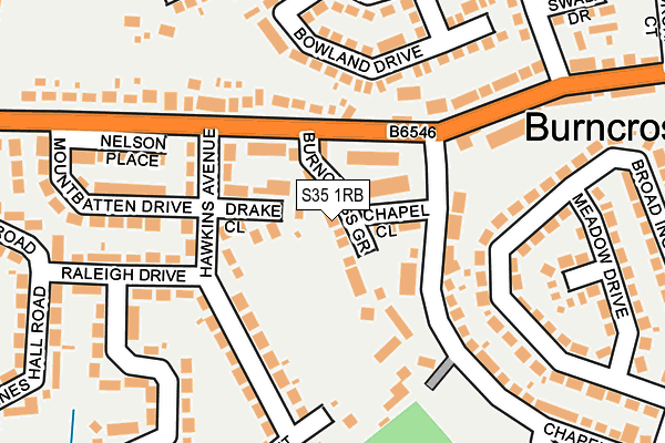 S35 1RB map - OS OpenMap – Local (Ordnance Survey)