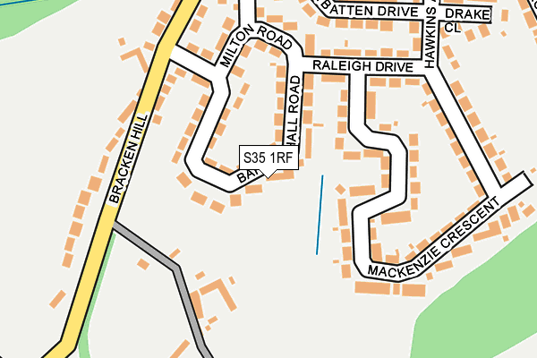 S35 1RF map - OS OpenMap – Local (Ordnance Survey)