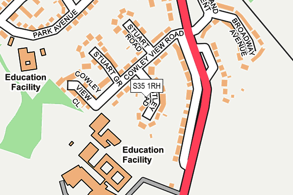 S35 1RH map - OS OpenMap – Local (Ordnance Survey)
