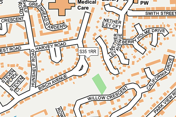 S35 1RR map - OS OpenMap – Local (Ordnance Survey)