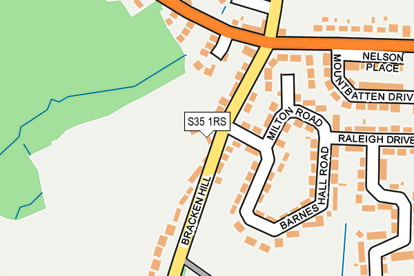 S35 1RS map - OS OpenMap – Local (Ordnance Survey)