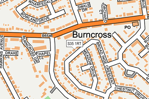 S35 1RT map - OS OpenMap – Local (Ordnance Survey)