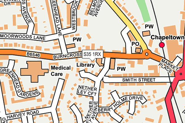 S35 1RX map - OS OpenMap – Local (Ordnance Survey)