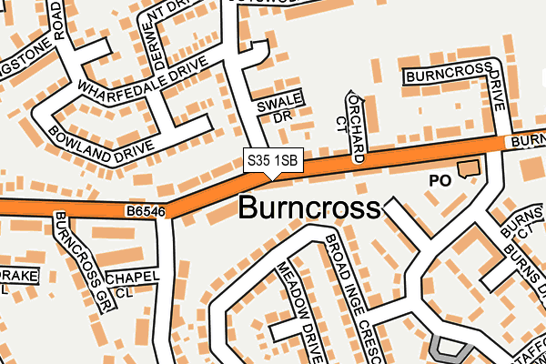 S35 1SB map - OS OpenMap – Local (Ordnance Survey)