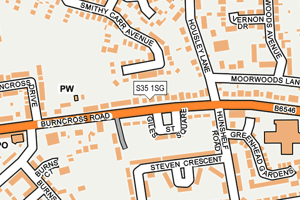 S35 1SG map - OS OpenMap – Local (Ordnance Survey)