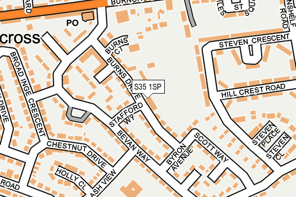 S35 1SP map - OS OpenMap – Local (Ordnance Survey)