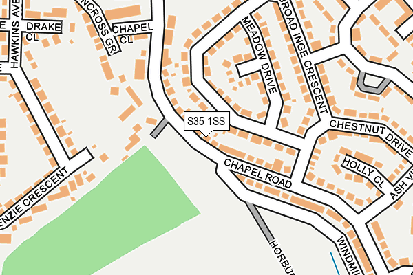S35 1SS map - OS OpenMap – Local (Ordnance Survey)