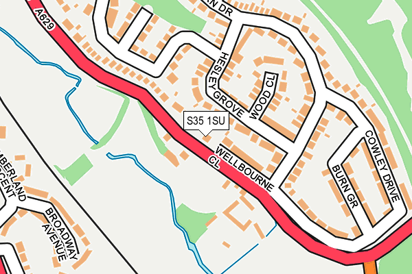 S35 1SU map - OS OpenMap – Local (Ordnance Survey)